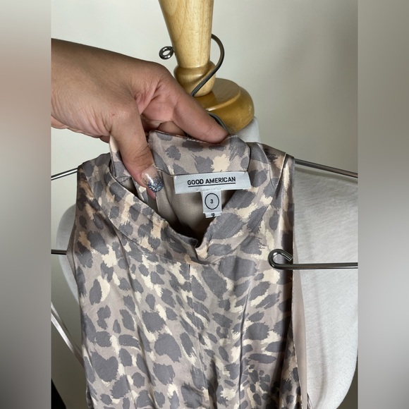 Good American The Resort Leopard Halter Dress - Size 3 - Picture 12 of 16